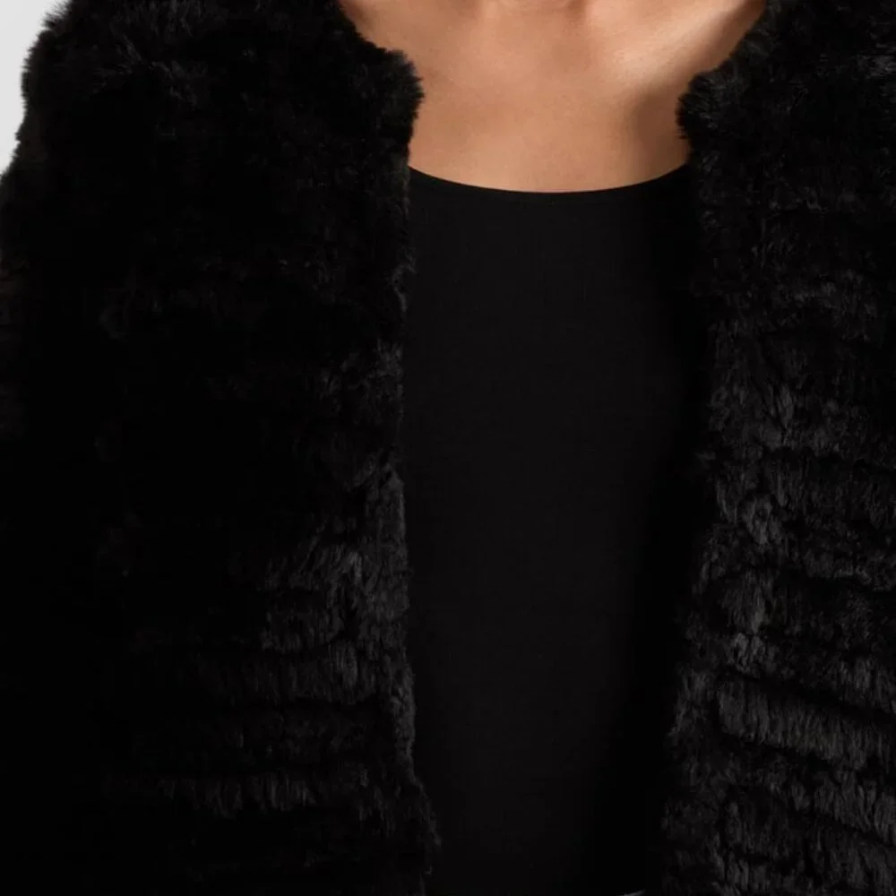 ALICE AND OLIVIA FAWN FAUX FUR JACKET - Picture 3 of 12